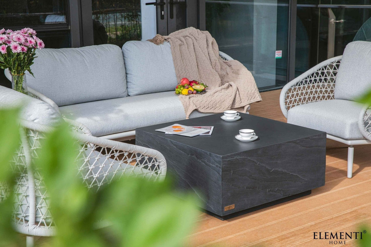 Elementi Colorad 33.9" Square Concrete Coffee Table - Viva Alfresco