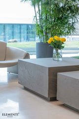 Elementi Colorad 33.9" Square Concrete Coffee Table - Viva Alfresco