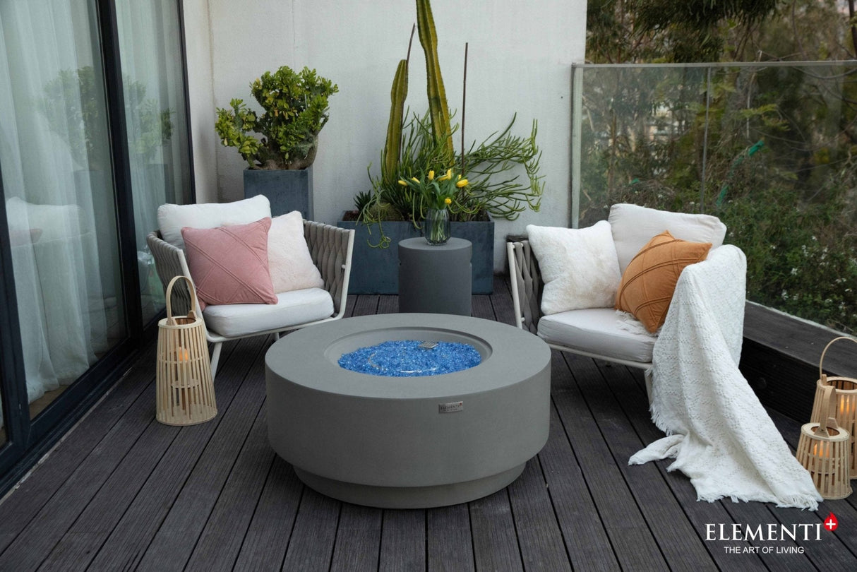 Elementi Colosseo & Nimes Round Fire Table - Viva Alfresco