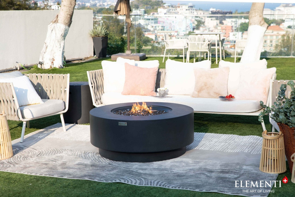 Elementi Colosseo & Nimes Round Fire Table - Viva Alfresco