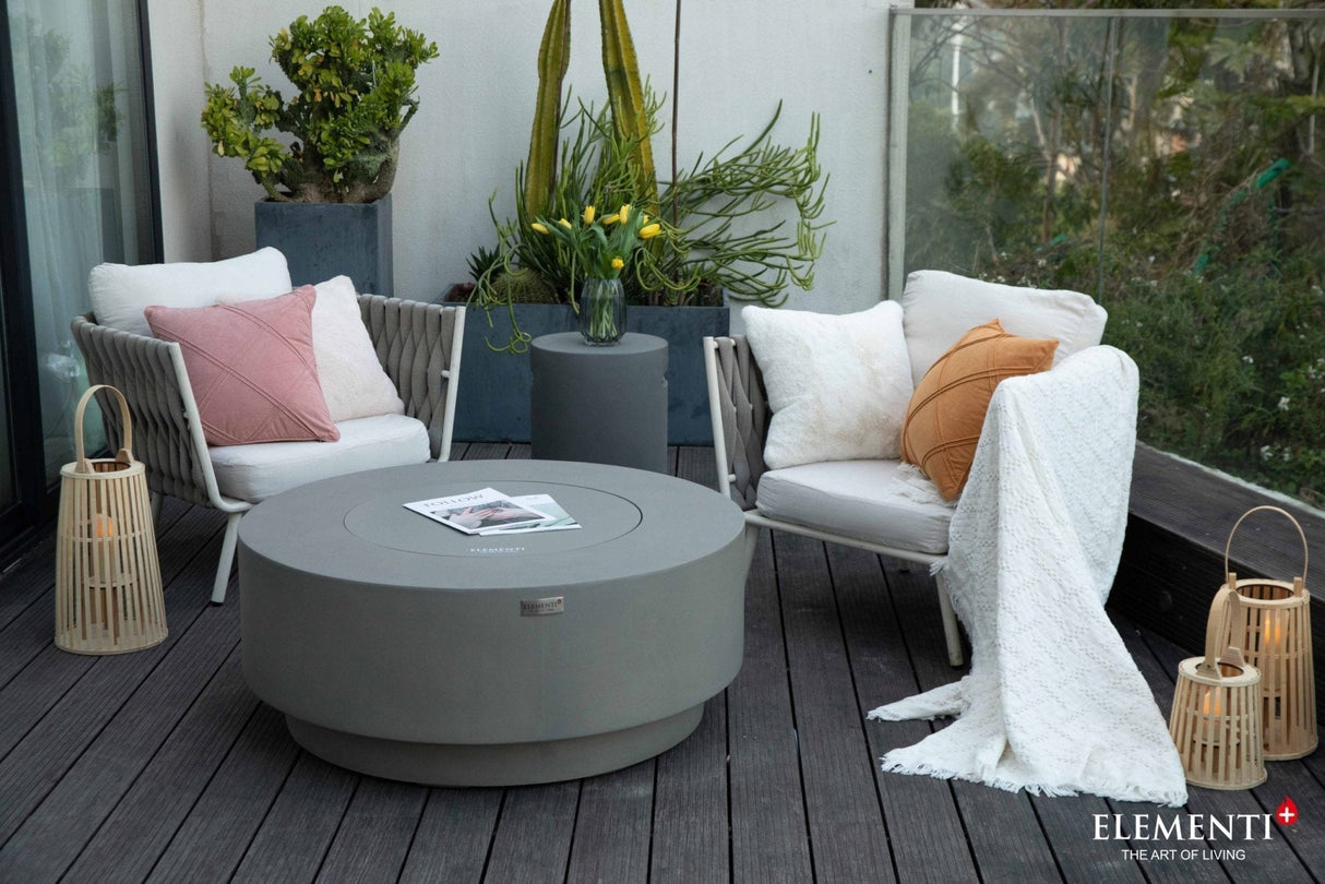 Elementi Colosseo & Nimes Round Fire Table - Viva Alfresco