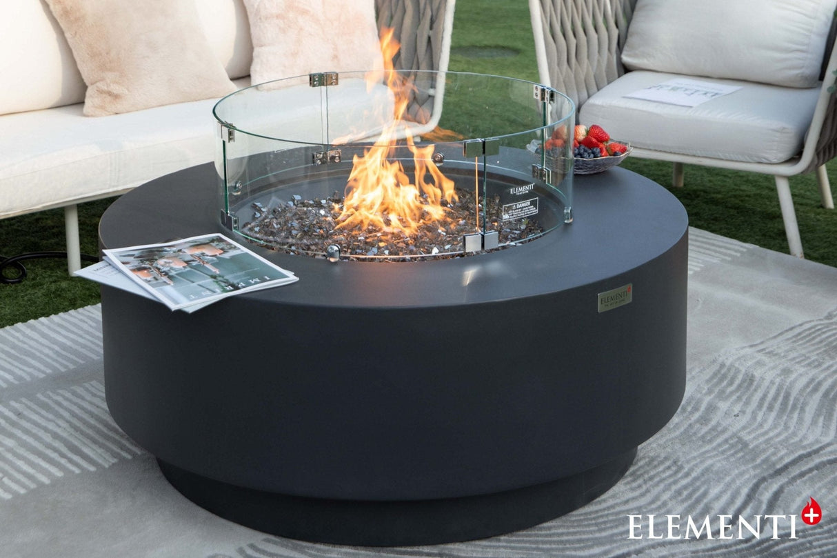 Elementi Colosseo & Nimes Round Fire Table - Viva Alfresco