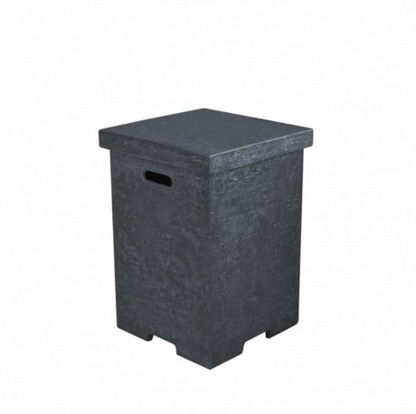 Elementi Concrete Square Tank Cover - Dark Gray - Viva Alfresco