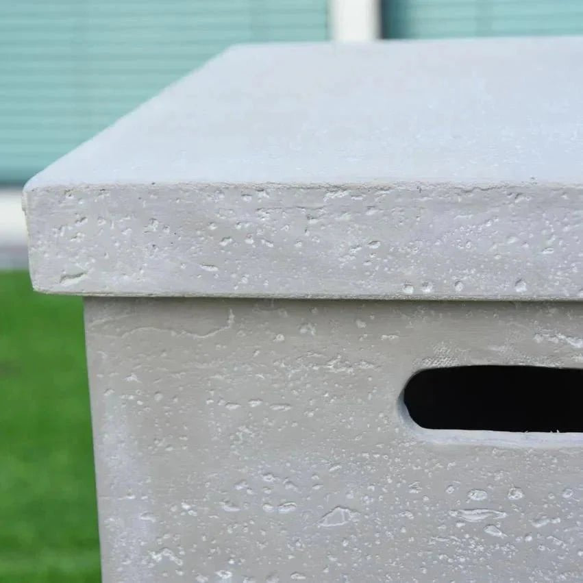 Elementi Concrete Square Tank Cover - Light Gray - Viva Alfresco