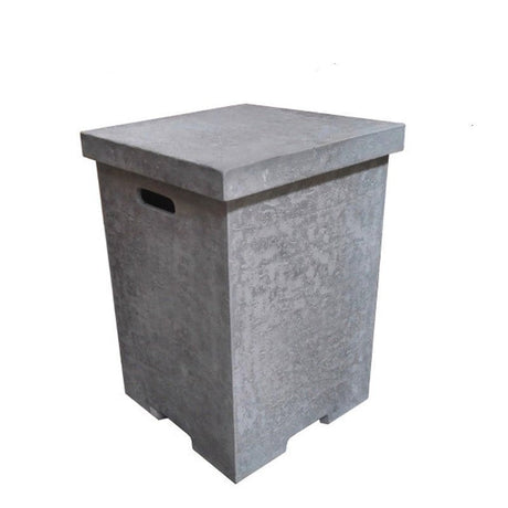 Elementi Concrete Square Tank Cover - Light Gray - Viva Alfresco