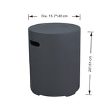 Elementi Concrete Tank Cover - Dark Gray - Viva Alfresco