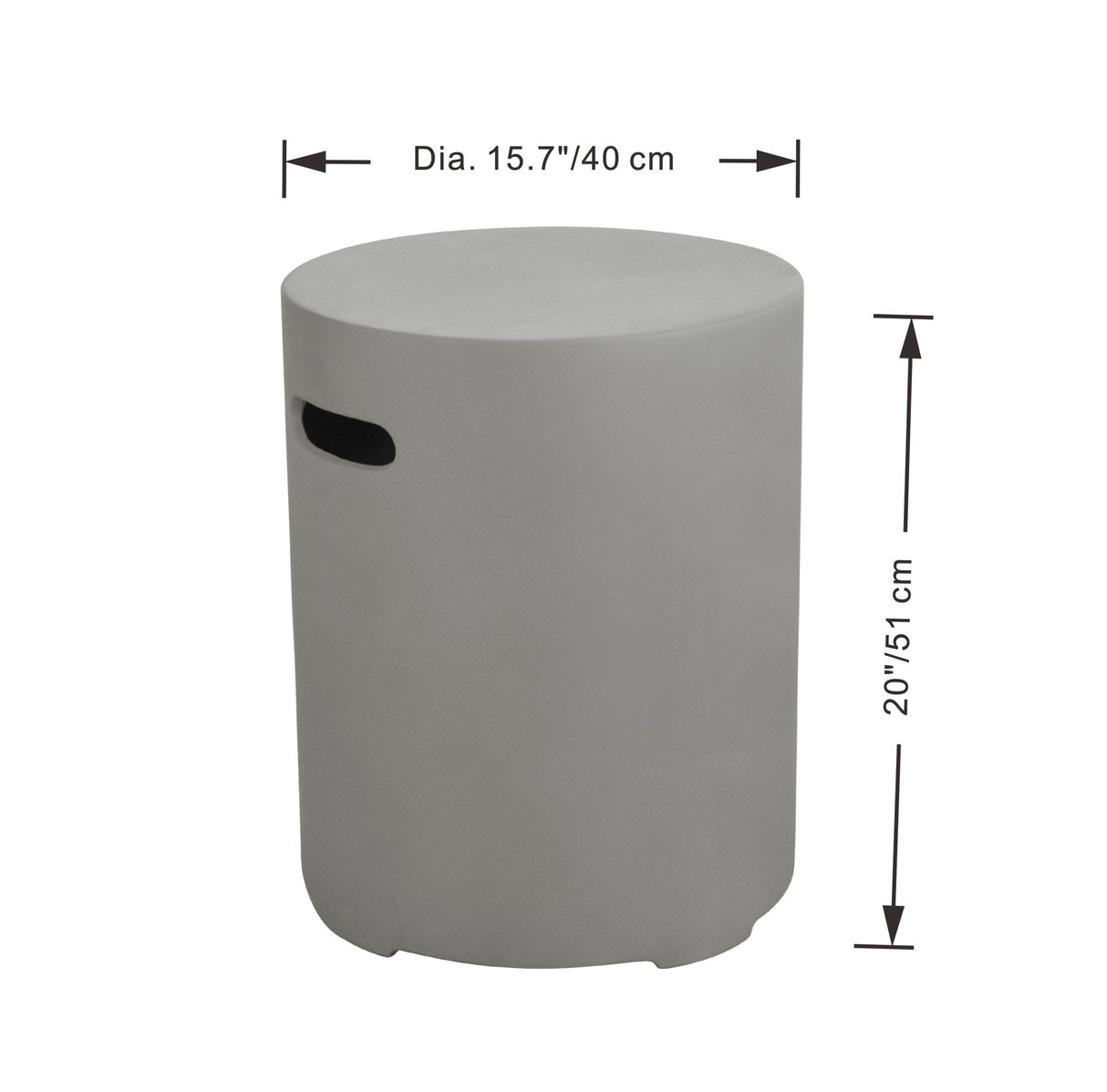 Elementi Concrete Tank Cover - Light Gray - Viva Alfresco