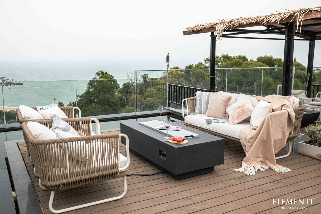 Elementi Granville Fire Table - Dark Gray - Viva Alfresco