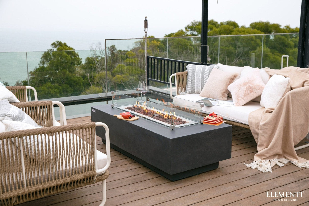 Elementi Granville Fire Table - Dark Gray - Viva Alfresco