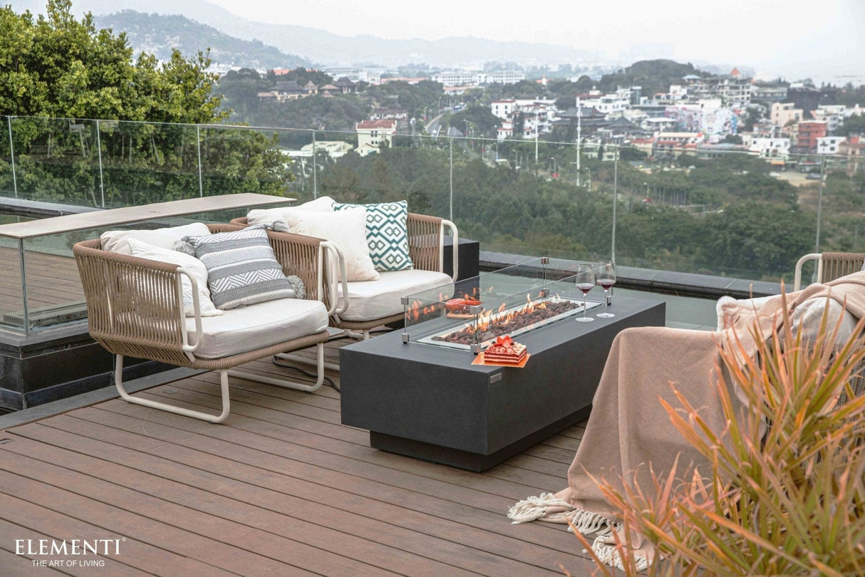 Elementi Granville Fire Table - Dark Gray - Viva Alfresco