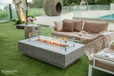 Elementi Hampton Fire Pit Table - Light Gray - Viva Alfresco