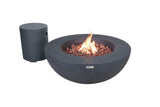 Elementi Lunar Bowl Fire Table - Dark Gray - Viva Alfresco