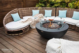 Elementi Lunar Bowl Fire Table - Dark Gray - Viva Alfresco