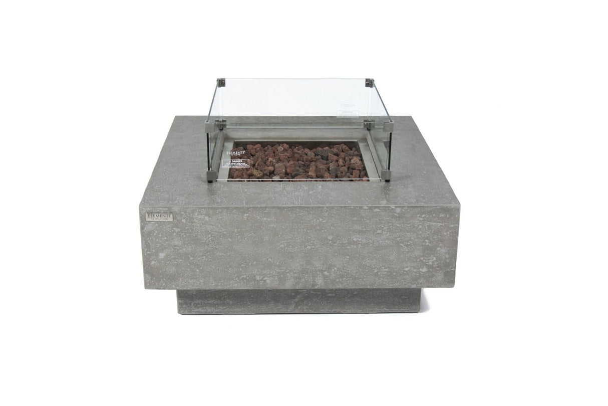 Elementi Manhattan Fire Table - Light Gray - Viva Alfresco