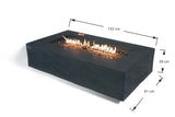 Elementi Meteora, Cape Town, and Colorado Rectangle Sandstone Fire Table - Viva Alfresco