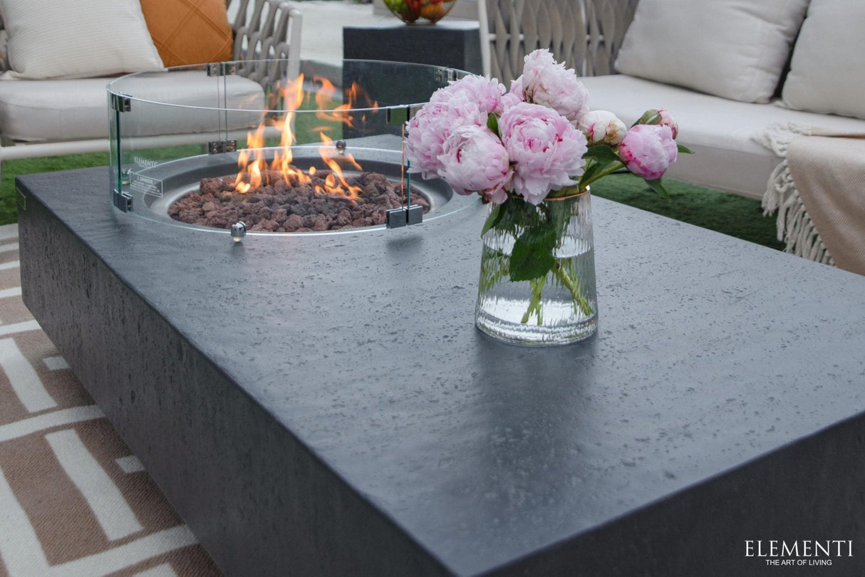 Elementi Metropolis Fire Table - Dark Gray - Viva Alfresco