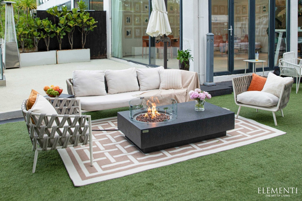 Elementi Metropolis Fire Table - Dark Gray - Viva Alfresco