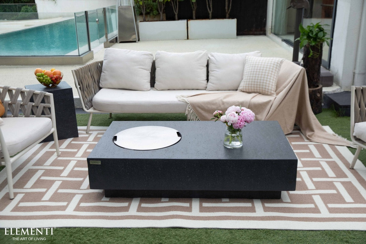 Elementi Metropolis Fire Table - Dark Gray - Viva Alfresco