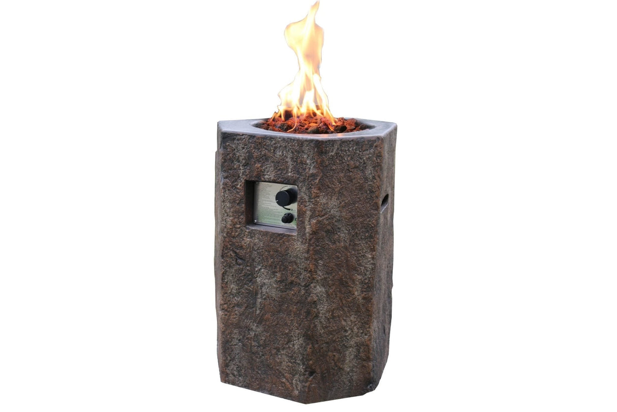 Elementi Modeno Basalt Column Fire Pit - Viva Alfresco