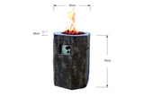 Elementi Modeno Basalt Column Fire Pit - Viva Alfresco