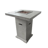 Elementi Montreal Propane Fire Pit Bar Table - Light Gray - Viva Alfresco