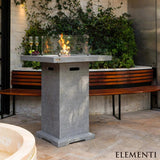 Elementi Montreal Propane Fire Pit Bar Table - Light Gray - Viva Alfresco