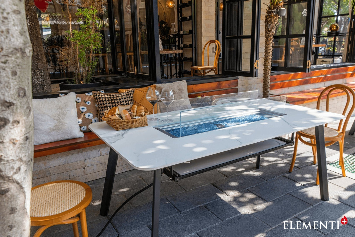 Elementi Oslo Marble Porcelain Dining Table - Viva Alfresco