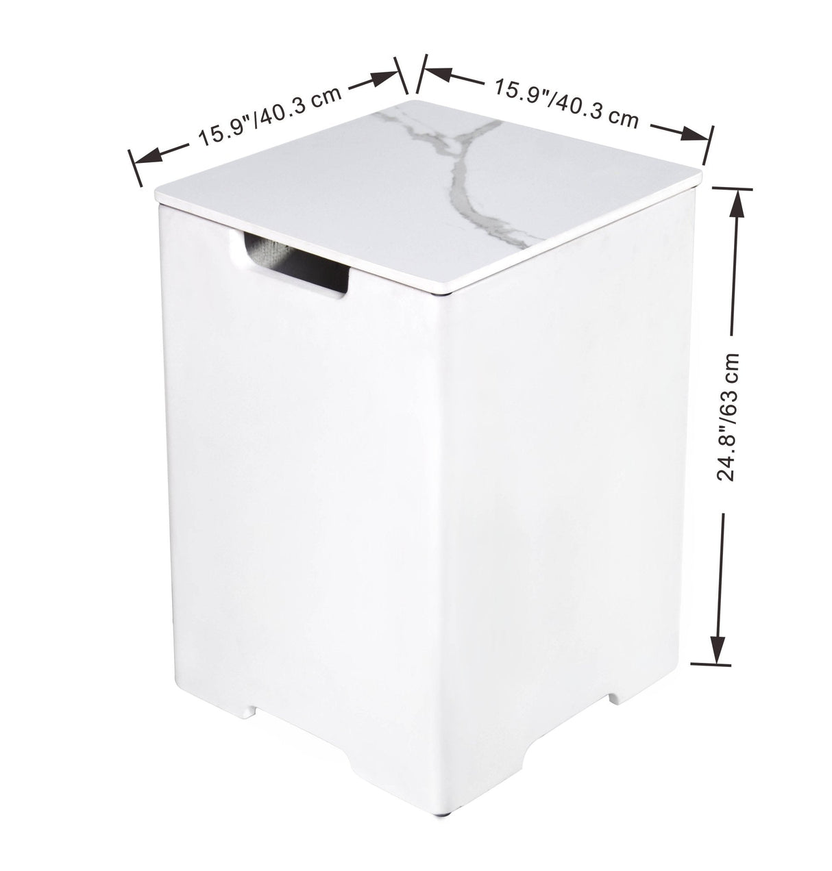 Elementi Porcelain Square Tank cover - Viva Alfresco