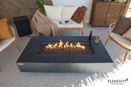 Elementi Riviera & Positano Rectangle Fire Table - Viva Alfresco