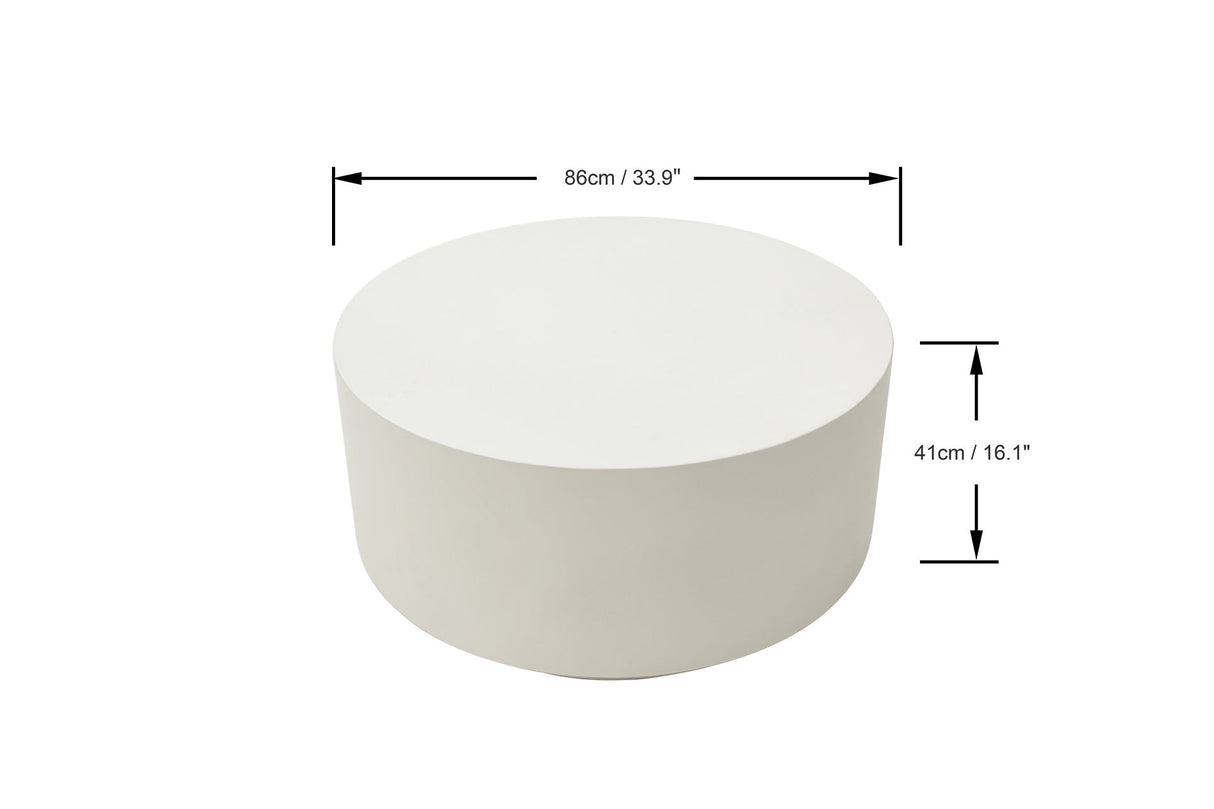 Elementi Rome 34" Round Concrete Coffee Table Medium - Viva Alfresco