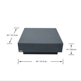 Elementi Tevere 40“ Square Concrete Coffee Table Large - Viva Alfresco