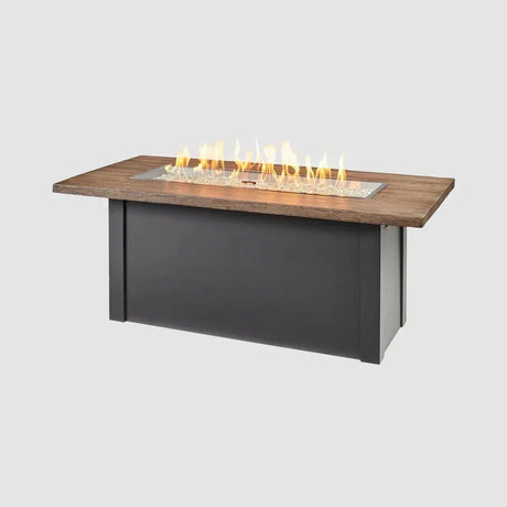 Havenwood Rectangular Gas Fire Pit Table - Viva Alfresco