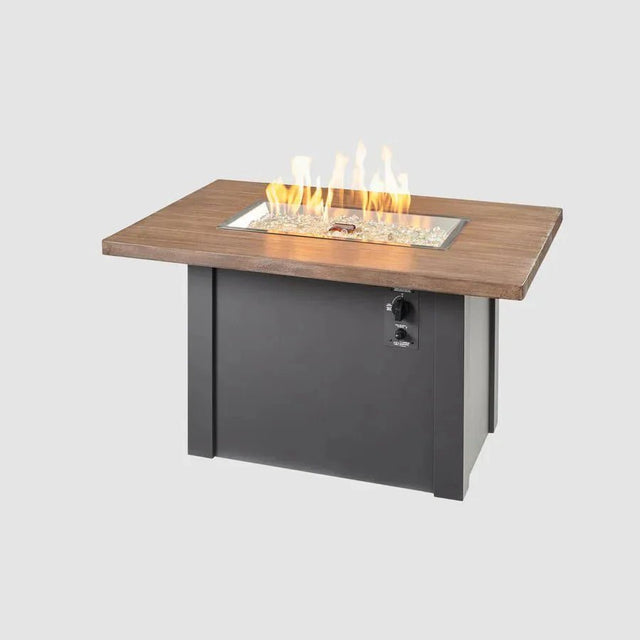 Havenwood Rectangular Gas Fire Pit Table - Viva Alfresco