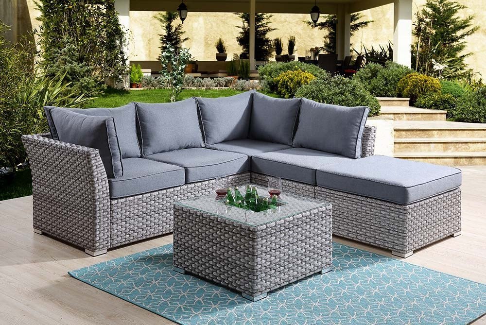 Laurance Patio Sectional Sofa & Cocktail Table - Viva Alfresco