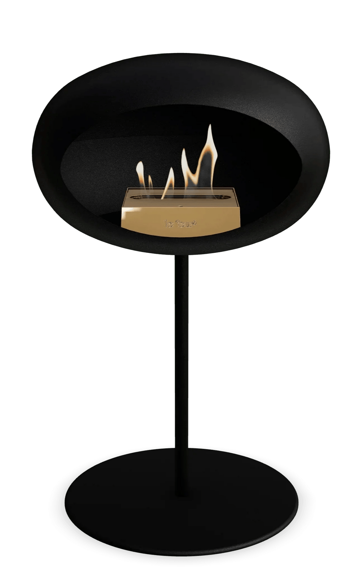 Le Feu - Dome Black Ground Steel Low Pole - Fireplace - Viva Alfresco