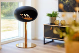 Le Feu - Dome Black Ground Steel Low Pole - Fireplace - Viva Alfresco