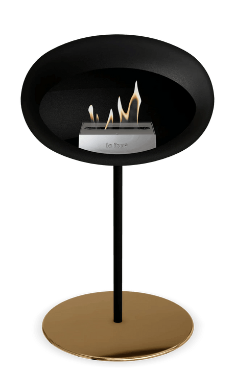 Le Feu - Dome Black Ground Steel Low Pole - Fireplace - Viva Alfresco