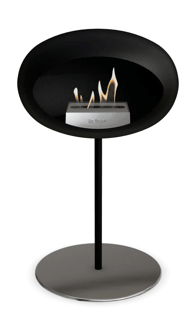 Le Feu - Dome Black Ground Steel Low Pole - Fireplace - Viva Alfresco