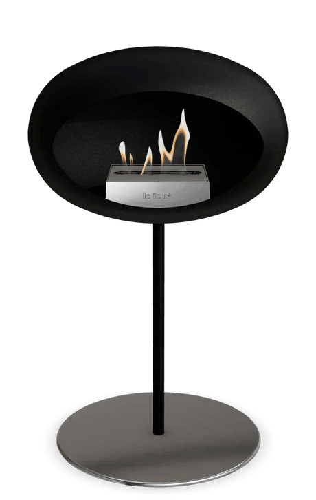 Le Feu - Dome Black Ground Steel Low Pole - Fireplace - Viva Alfresco