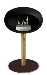 Le Feu - Dome Black Ground Steel Low Pole - Fireplace - Viva Alfresco