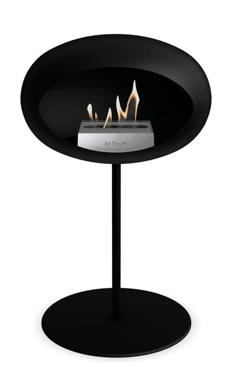 Le Feu - Dome Black Ground Steel Low Pole - Fireplace - Viva Alfresco