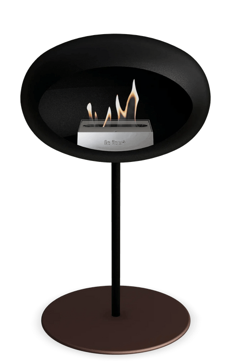 Le Feu - Dome Black Ground Steel Low Pole - Fireplace - Viva Alfresco