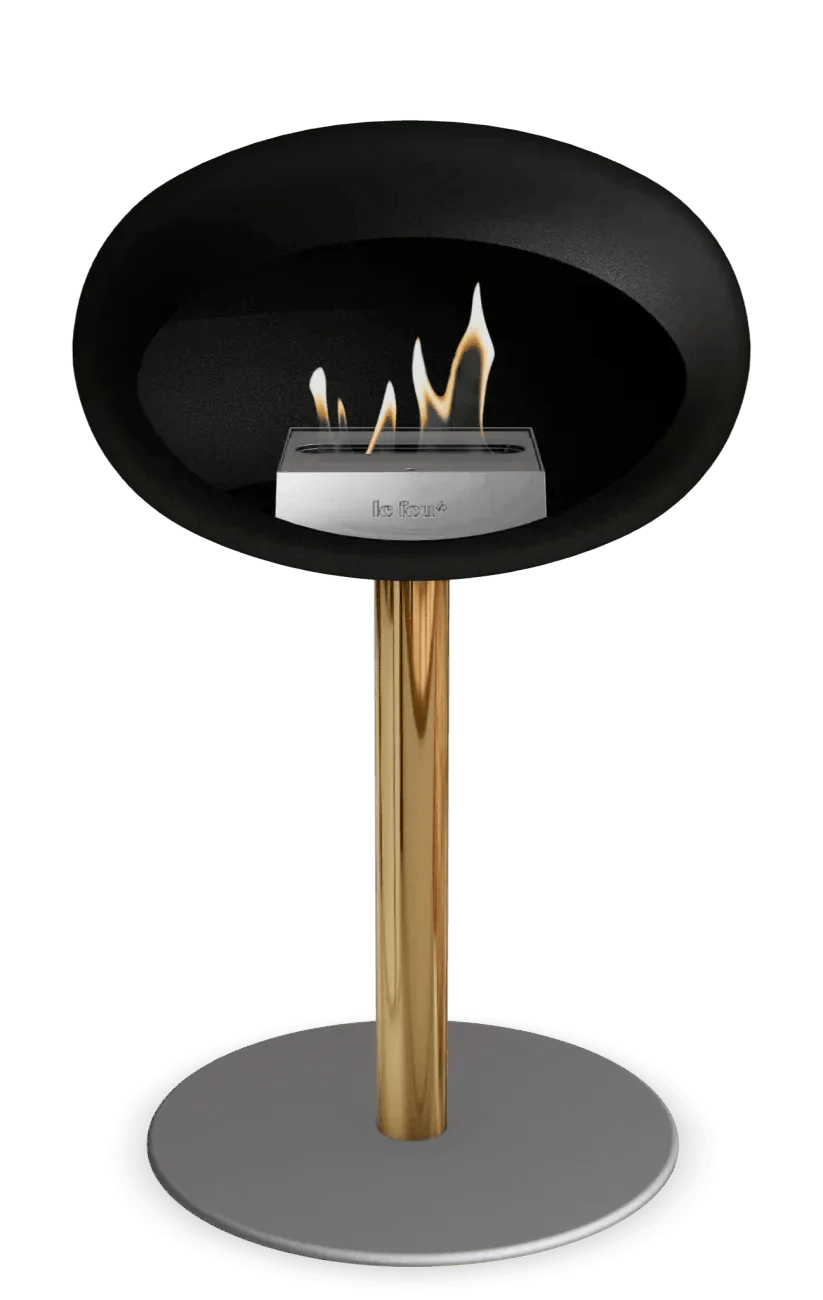 Le Feu - Dome Black Ground Steel Low Pole - Fireplace - Viva Alfresco