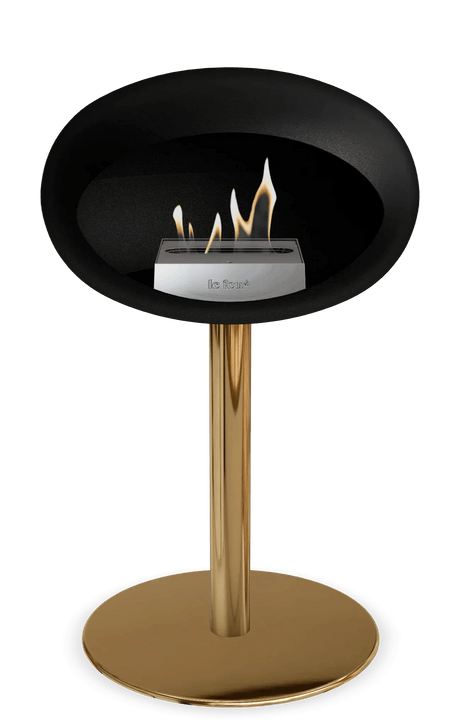 Le Feu - Dome Black Ground Steel Low Pole - Fireplace - Viva Alfresco