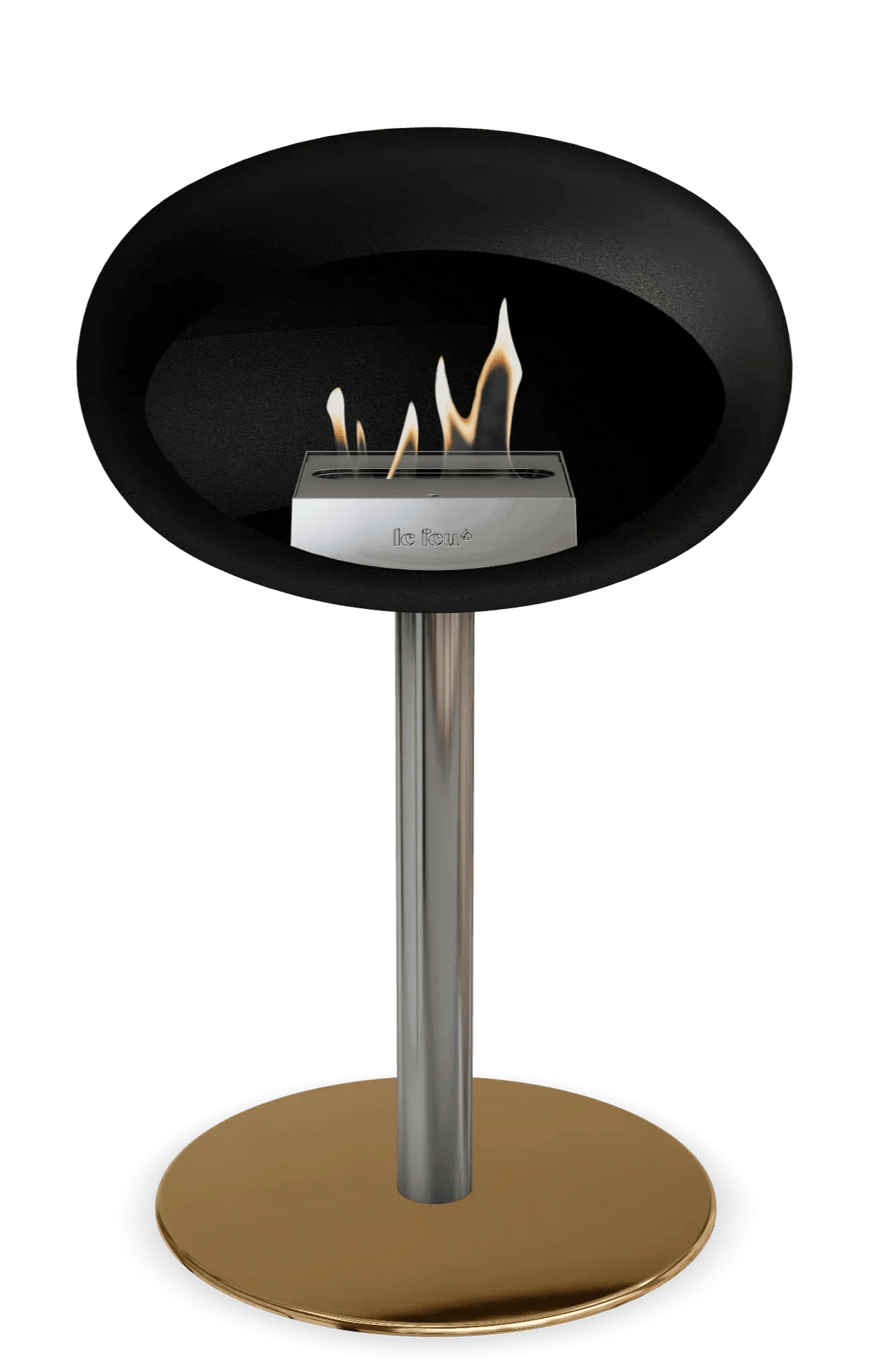 Le Feu - Dome Black Ground Steel Low Pole - Fireplace - Viva Alfresco