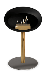 Le Feu - Dome Black Ground Steel Low Pole - Fireplace - Viva Alfresco