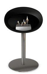 Le Feu - Dome Black Ground Steel Low Pole - Fireplace - Viva Alfresco