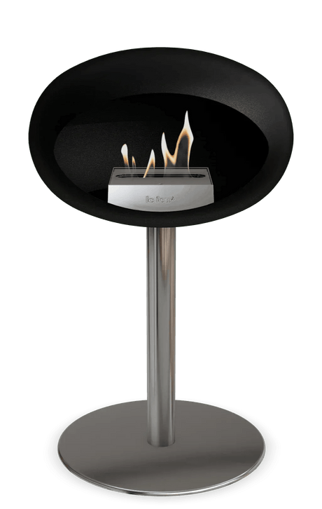 Le Feu - Dome Black Ground Steel Low Pole - Fireplace - Viva Alfresco