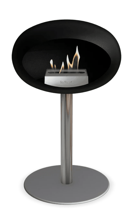 Le Feu - Dome Black Ground Steel Low Pole - Fireplace - Viva Alfresco