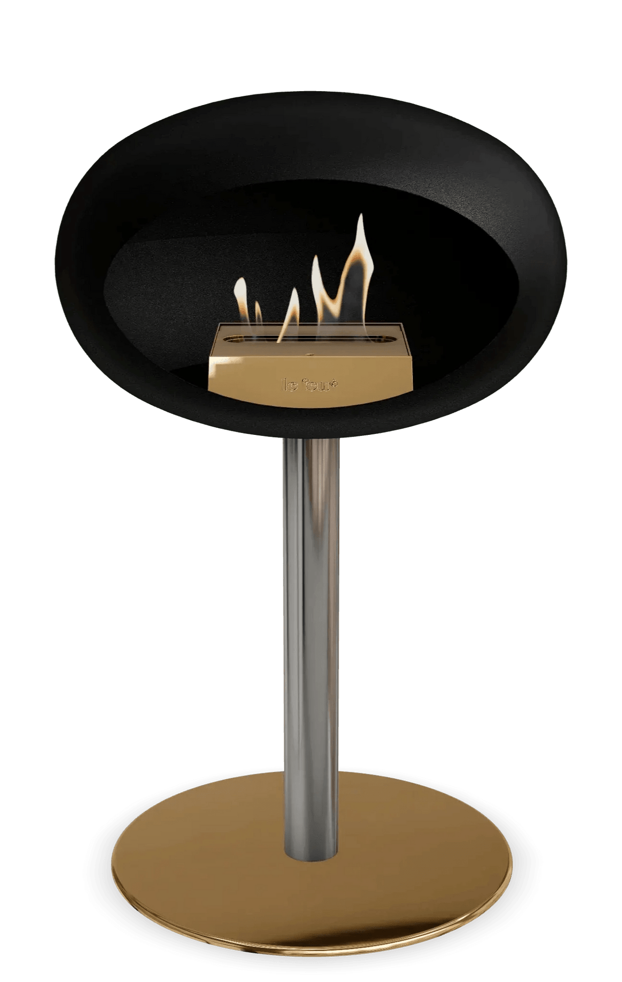 Le Feu - Dome Black Ground Steel Low Pole - Fireplace - Viva Alfresco